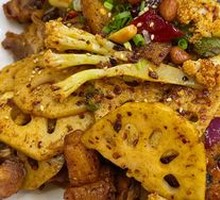 Spicy Chicken and Pork Dry Pot