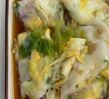Double Egg Pork Rice Noodle Roll