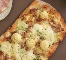Handmade Bacon and Potato Pizza