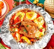 Beef Noodle Soup in Foil