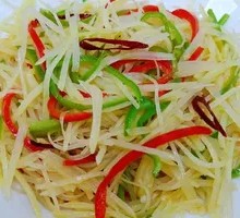 Cold-Mixed Potato and Green Pepper Strips