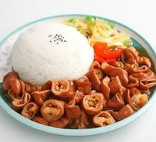 Braised Pork Intestine Rice Bowl