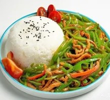 Green Pepper Shredded Pork Rice