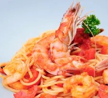 Tomato Sauce Shrimp Pasta