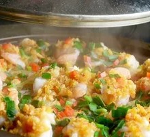 Garlic Flavor Steamed Shrimp with Vermicelli