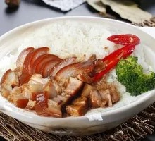 Pork Trotter and Barbecue Pork Rice
