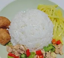 Double Pepper Chicken Rice Bowl