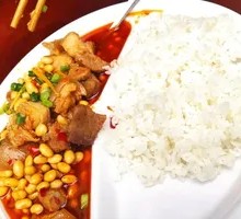Stewed Pork with Soybeans Rice Bowl