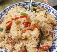 Sliced Pickle and Pork Fried Rice
