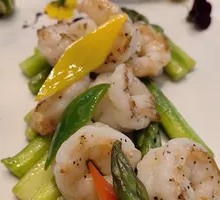 Stir-fried Black Tiger Shrimp with Highland Bamboo Shoots