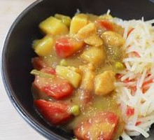 咖喱鸡块饭