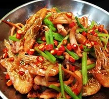 Dry Pot Squid and Shrimp