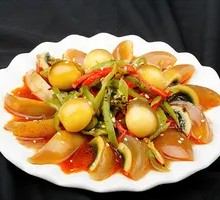 Green Pepper and Century Egg Salad