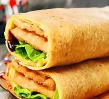 Egg and Meat Floss Pancake