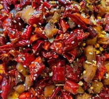 Spicy Chicken with Pig Intestines