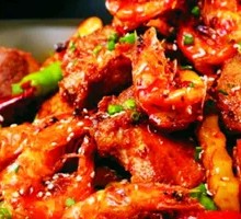 Spicy Stir-Fried Spare Ribs and Shrimp