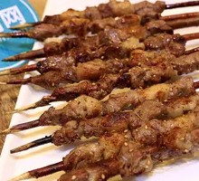 Lamb Skewers on Red Willow Branches