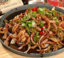 Grilled Squid on Iron Plate