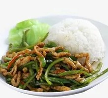 Green Pepper Shredded Pork Rice