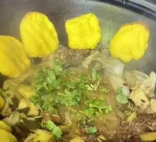 Pan-fried Dumplings with Cornbread