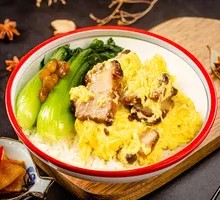 Fried Egg and Barbecue Pork Rice