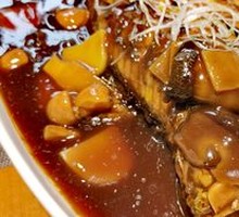 Braised Yellow Croaker with Rice Cake