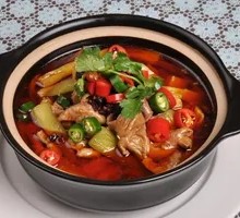 Pork Intestine and Duck Blood Stir-fry