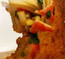 Sweet Potato Skin Wrapped Crab Stick