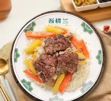 牛排抓饭
