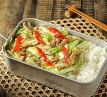 Leek and Pork Rice Bowl