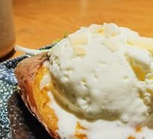 Ice Cream and Coconut Roasted Sweet Potato
