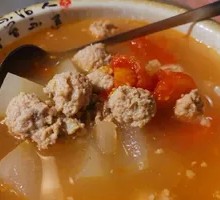 Winter Melon Tomato Meatball Soup