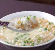 Fried Pork and Bean Rice Soup