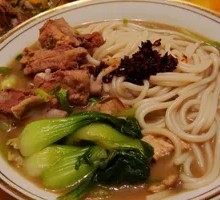 Spicy Pork Rib Noodles in Red Soup