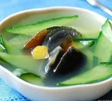 Cucumber and Century Egg Soup