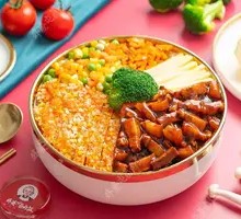 Signature Braised Pork and Chicken Cutlet Rice Platter