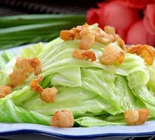 Fried Pork Crumbs with Bok Choy