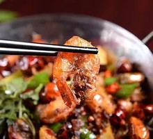 Dry Pot Shrimp and Bullfrog Platter