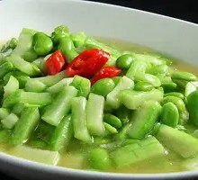Fresh Pea and Sponge Gourd