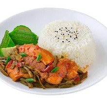 Spicy Pork Stir-fry Rice Bowl