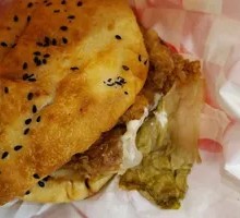 Crispy Sichuan Pickle Fish Burger