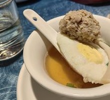 Meatball Egg Soup with Fresh Vegetables