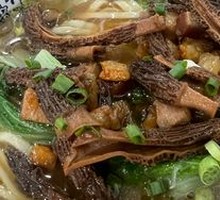 Morel Mushroom and Preserved Meat Noodles