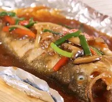 Grilled Sea Bass in Aluminum Foil
