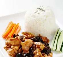 Chicken and Mushroom Rice Bowl