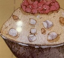 Red Bean Rice Cake with Sweet Glaze
