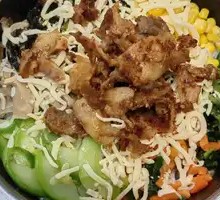 Cheese Roast Pork Rice Bowl
