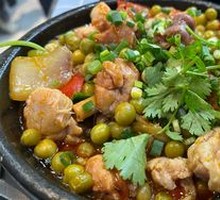 Braised Chicken with Green Peas