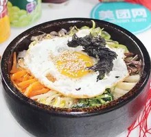 Traditional Kimchi Stone Pot Rice Bowl