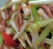 Shredded Pork with Leek Greens